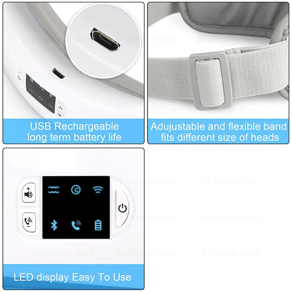 Wrapture heated eye massager folded for travel