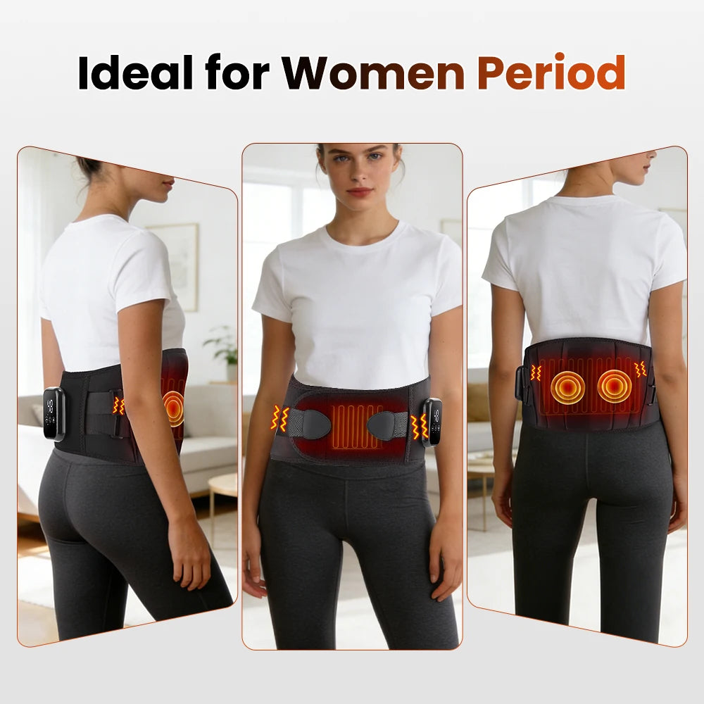Wrapture heated back belt in use