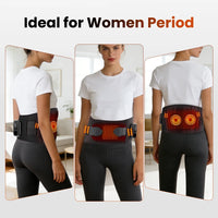 Wrapture heated back belt in use