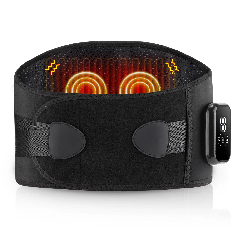 Wrapture heated back belt worn on the lower back