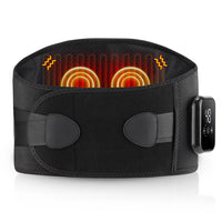 Wrapture heated back belt worn on the lower back